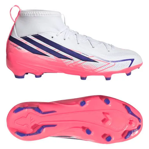 Adidas Performance F50 Hyperfast League junior imitatieleren voetbalschoenen - roze/paars, foto 3