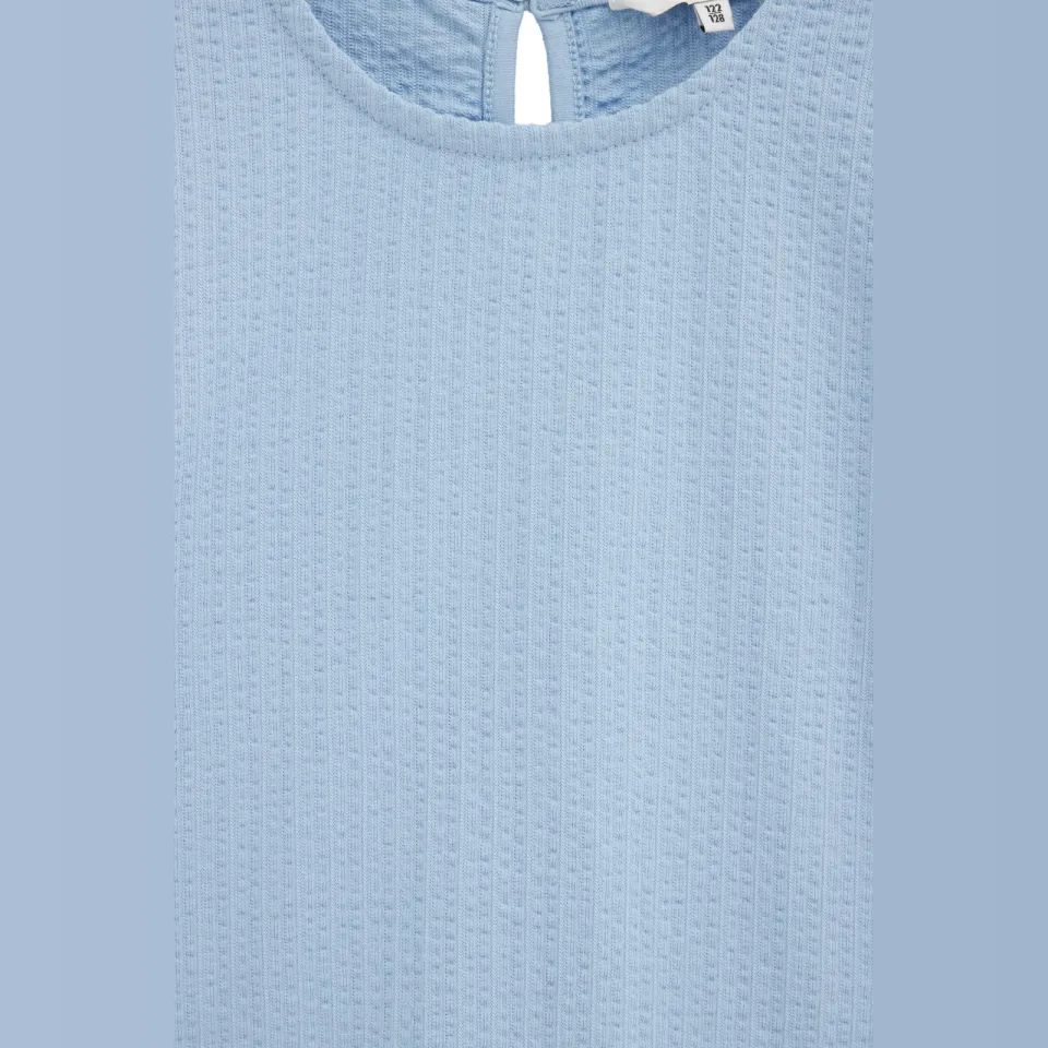 WE Fashion blousetop lichtblauw met borduursels en sterren, foto 5
