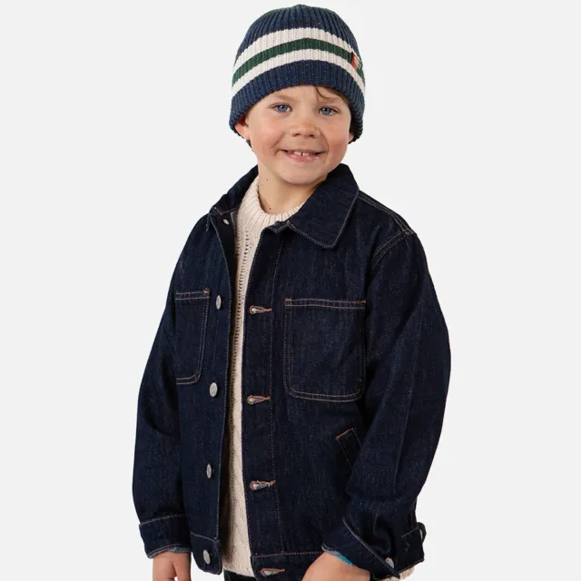Barts muts donkerblauw/groen/wit