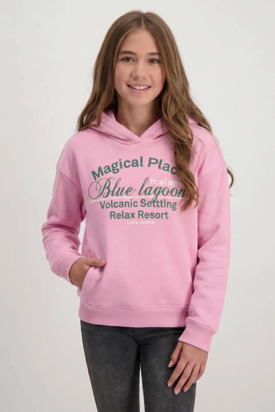 Cars hoodie roze Roze/groen