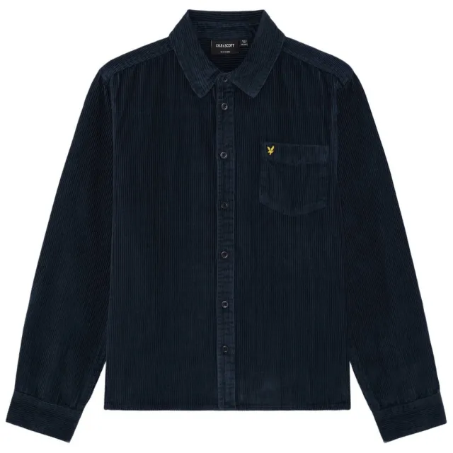 Lyle & Scott corduroy overhemd - donkerblauw