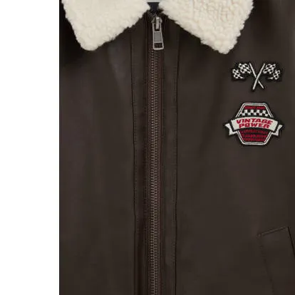 WE Fashion teddy bomberjack met patches bruin, foto 5