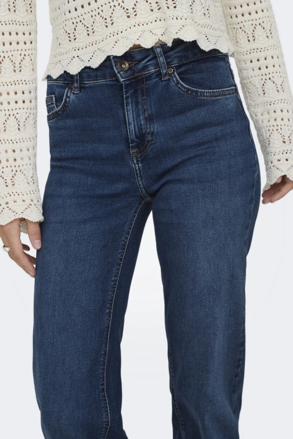 Only straight leg jeans ONLBLUSH dark blue denim, foto 6