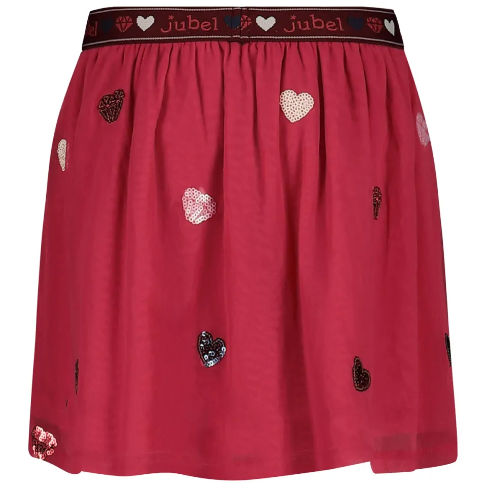 Jubel korte rok met tule en hartjes roze, foto 2