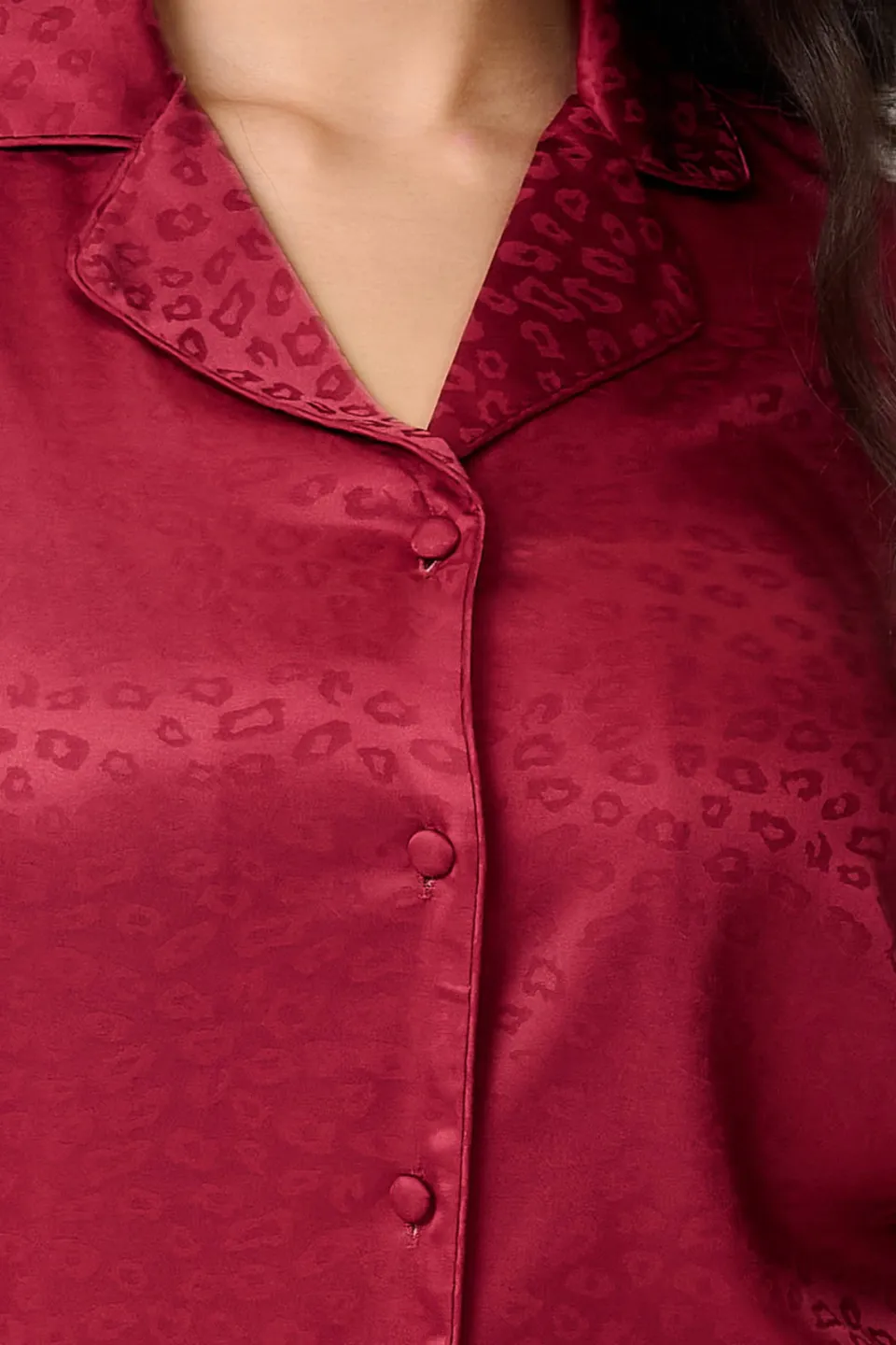 Lingadore pyjama set donkerrood, foto 3