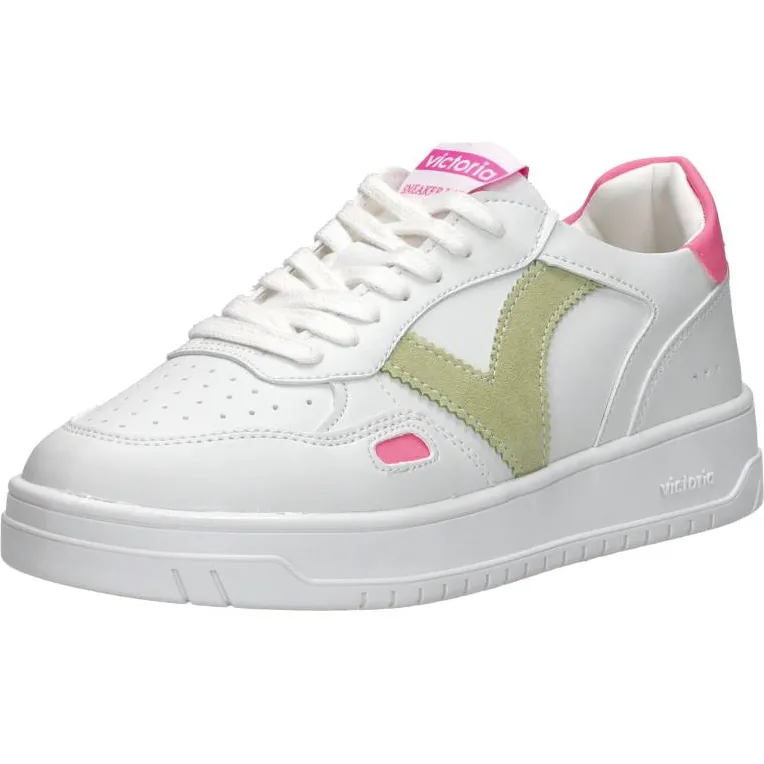 Victoria sneakers wit groen roze, foto 3