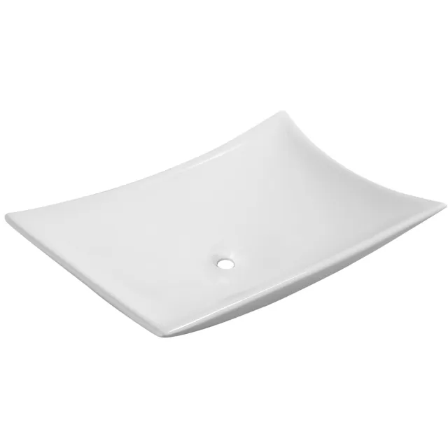 Wiesbaden Scala waskom rechthoekig 56 x 37 x 10,5 cm keramiek glans wit