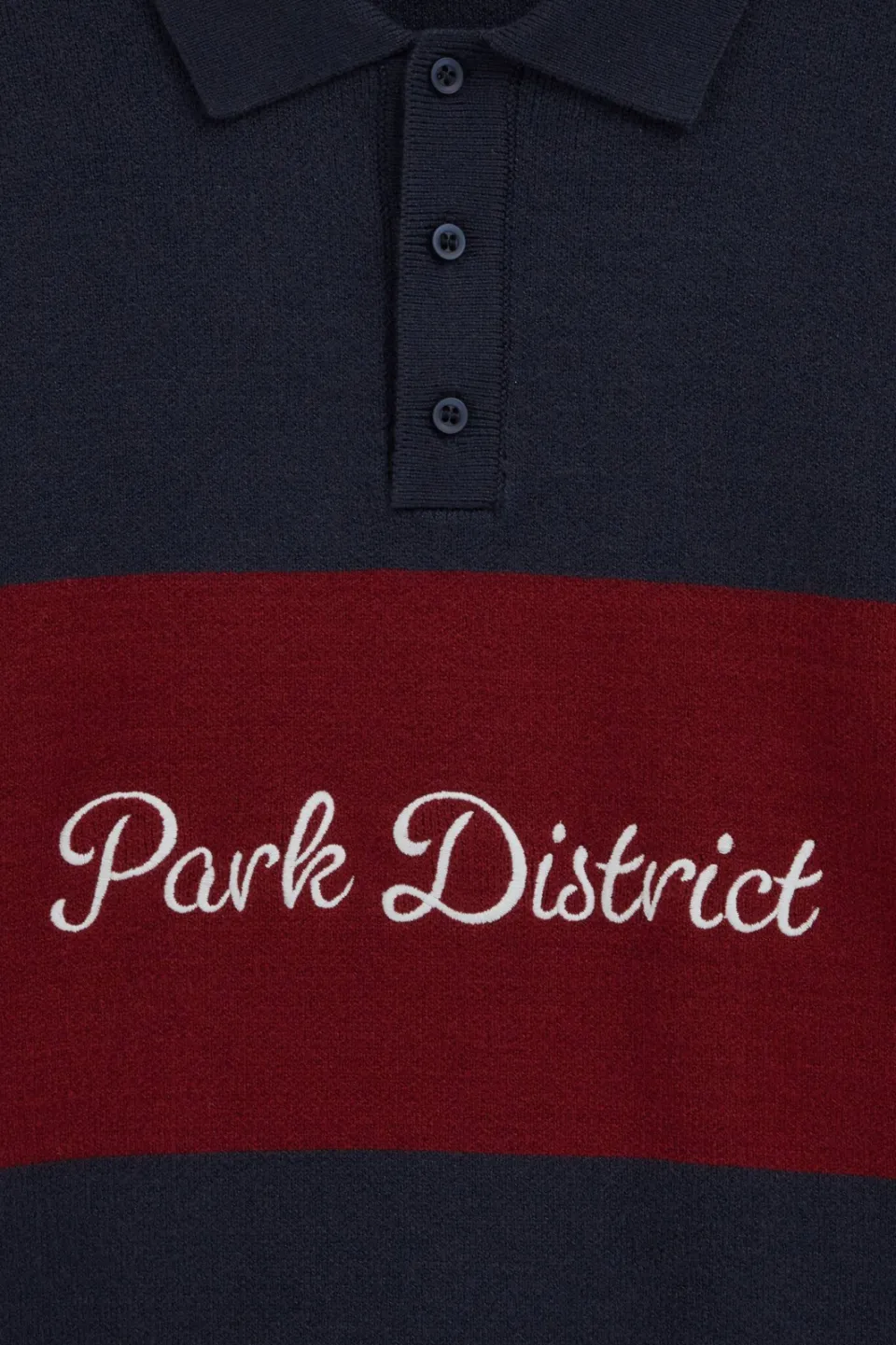 WE Fashion gebreide gestreepte sweater met borduursels en tekst - donkerblauw, foto 3