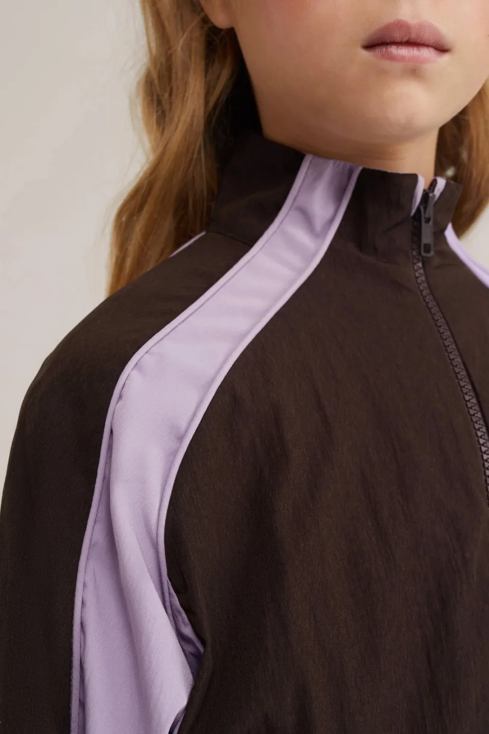 WE Fashion tussenjas donkerbruin donkerrood/lila, foto 6