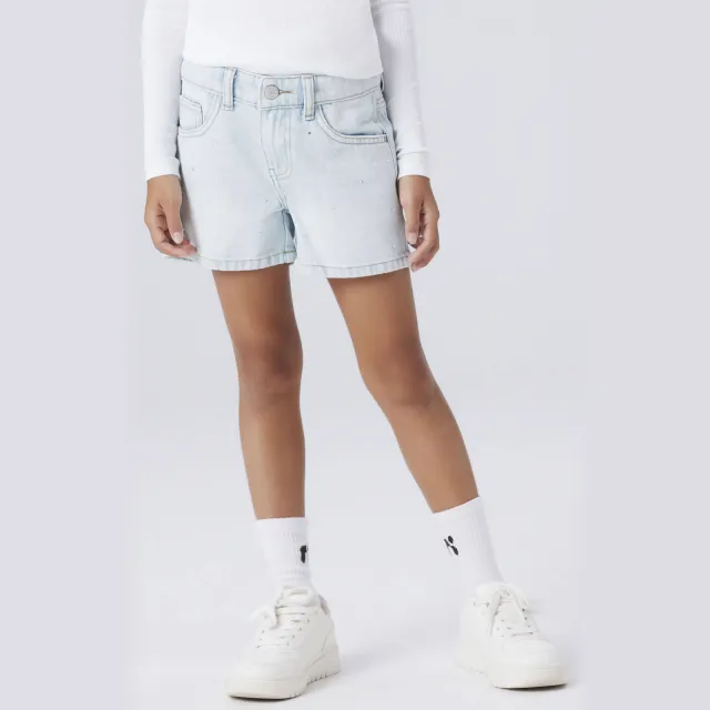 NAME IT jeansshort met strasssteentjes light blue denim, foto 5