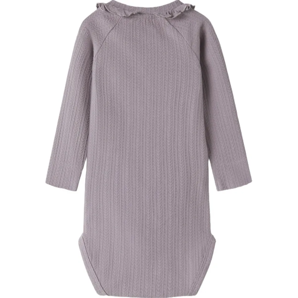 GUPPY BABY romper met ruches - lichtpaars Meisjes Stretchkatoen Ronde hals, foto 2
