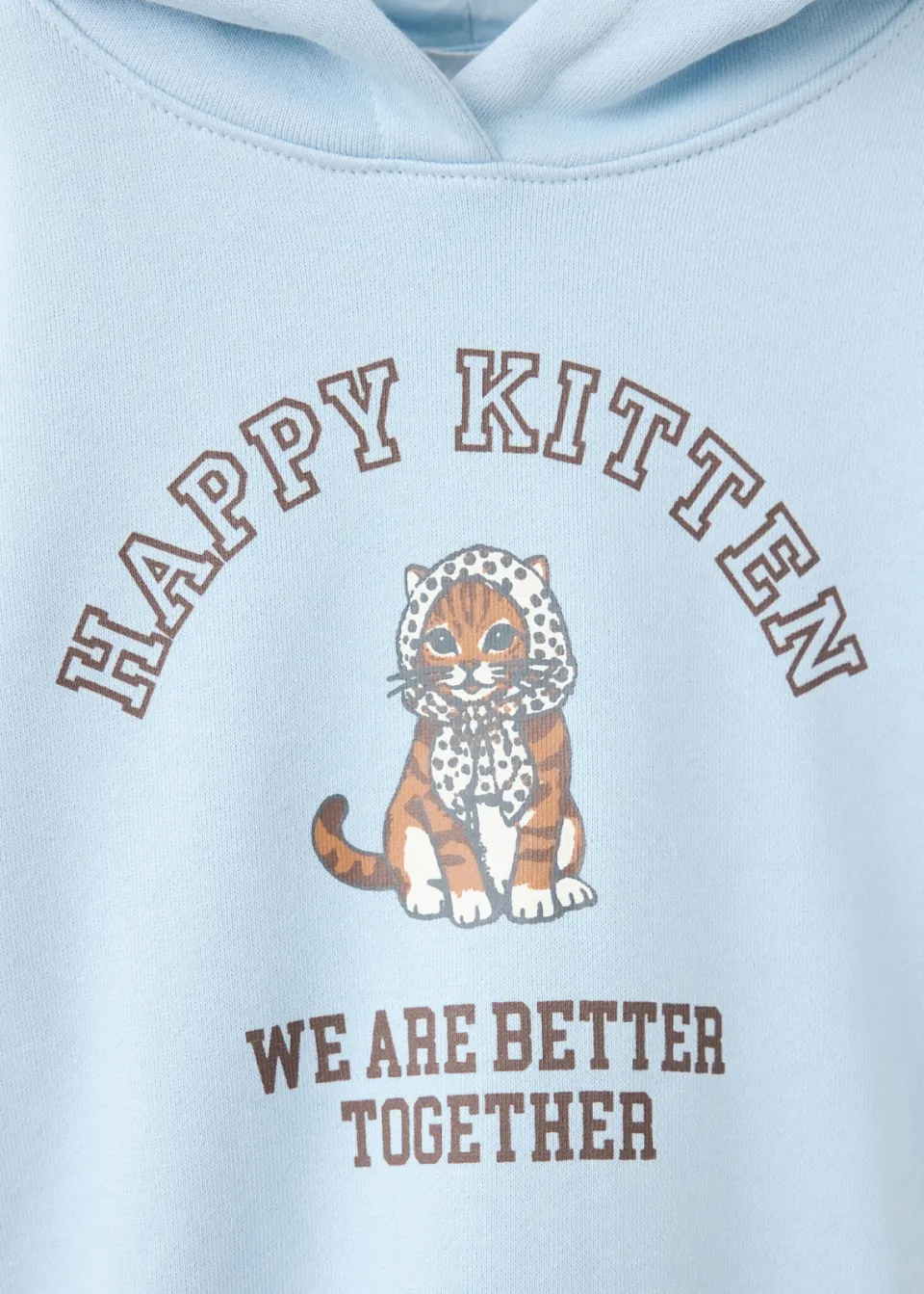 Mango Kids hoodie met tekst - lichtblauw, foto 7