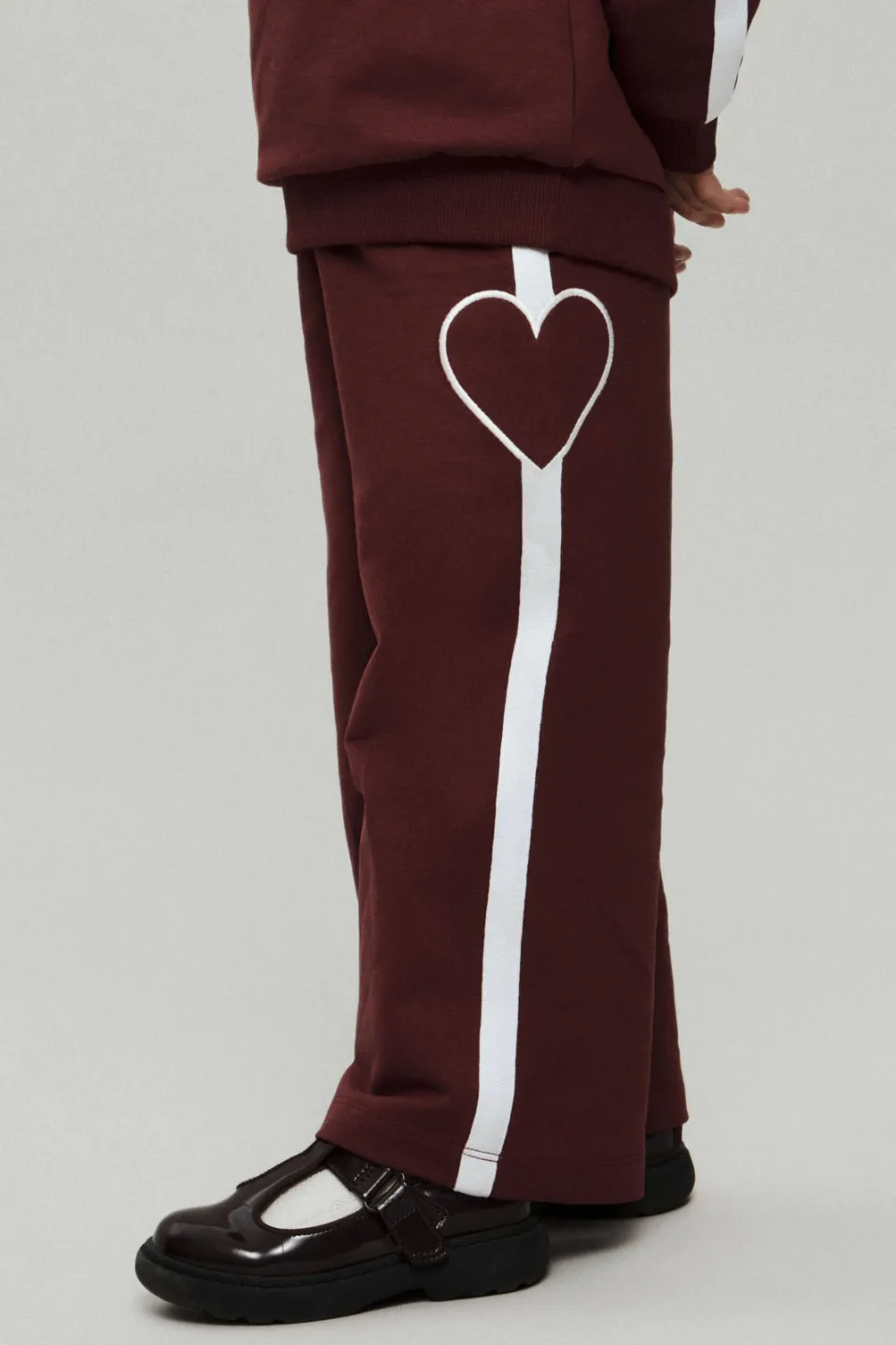 NAME IT NMFBOTANJA wide leg broek donkerrood donkerrood/wit, foto 4