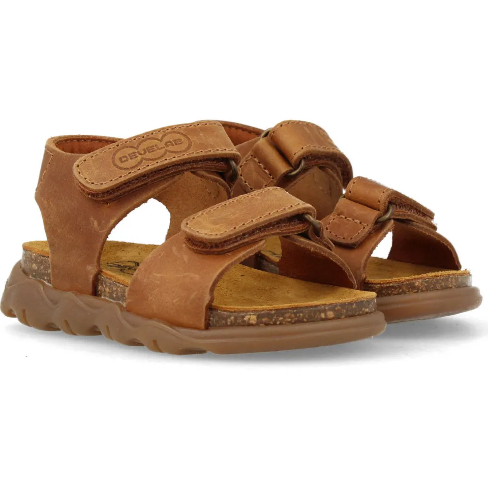 Develab leren sandalen cognac, foto 4