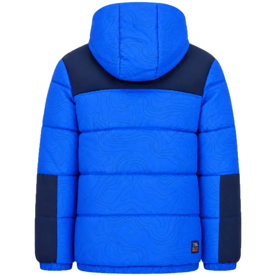 TYGO & vito gewatteerde winterjas met print blauw, foto 3