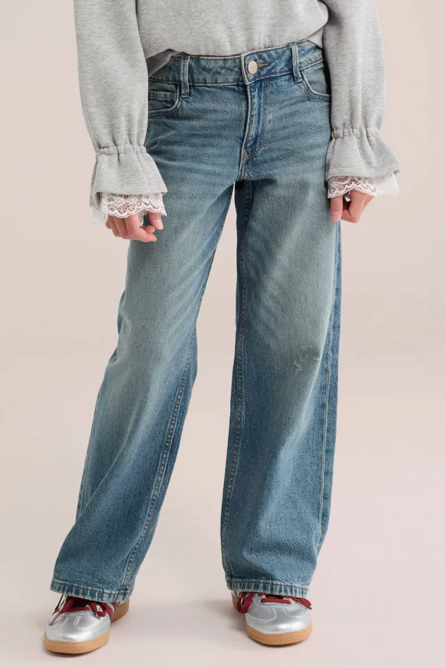 WE Fashion wide leg jeans - mediumblauw, foto 3