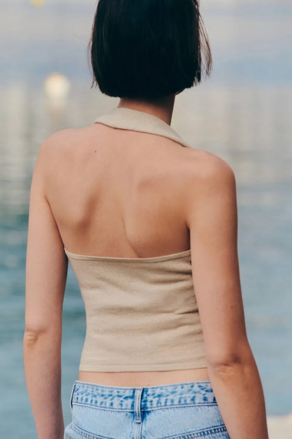 Mango TEEN gebreide overslagtop beige, foto 5