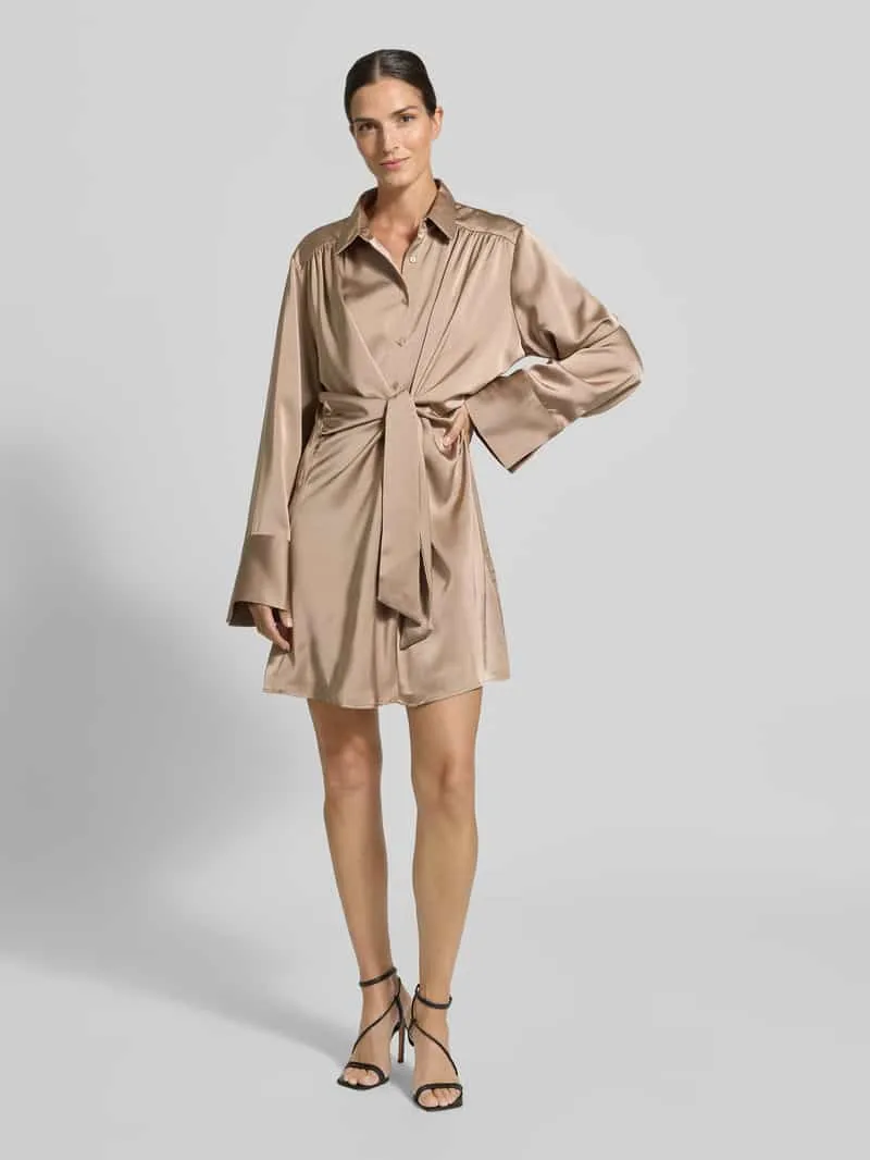 NEO NOIR Biria overhemdjurk taupe