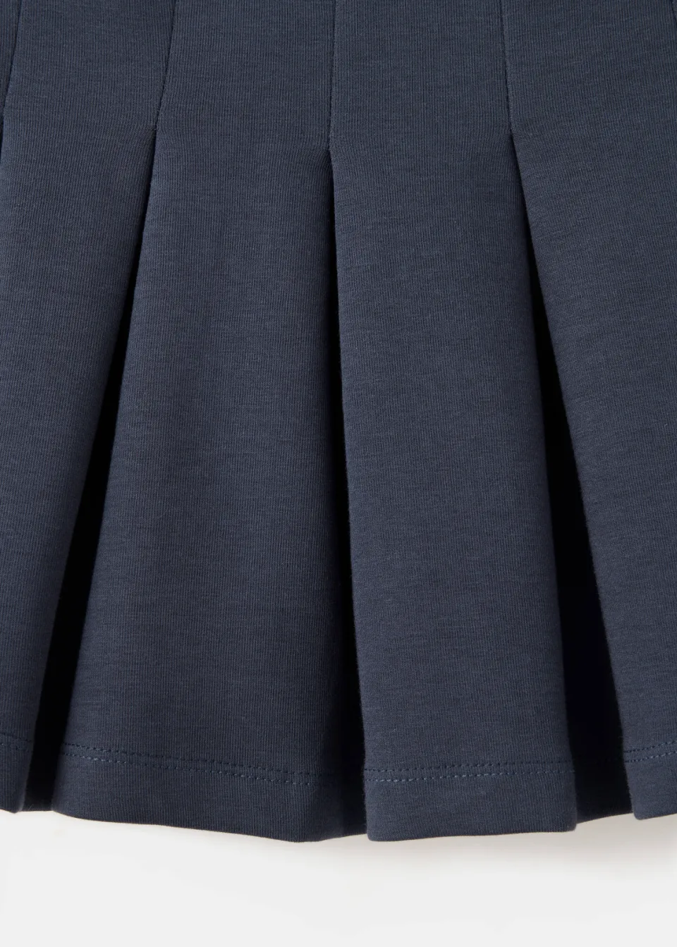 Mango korte plooirok donkerblauw, foto 6