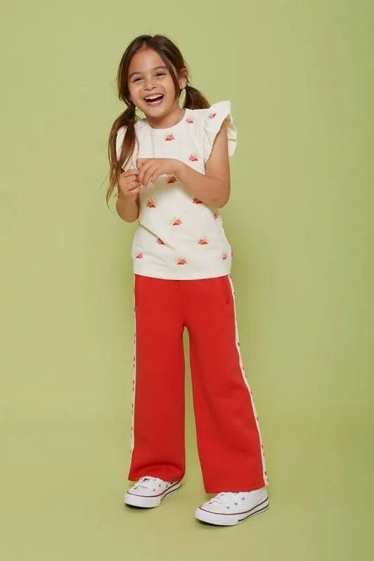 Jubel Salsa Sunset wide leg broek rood, foto 6