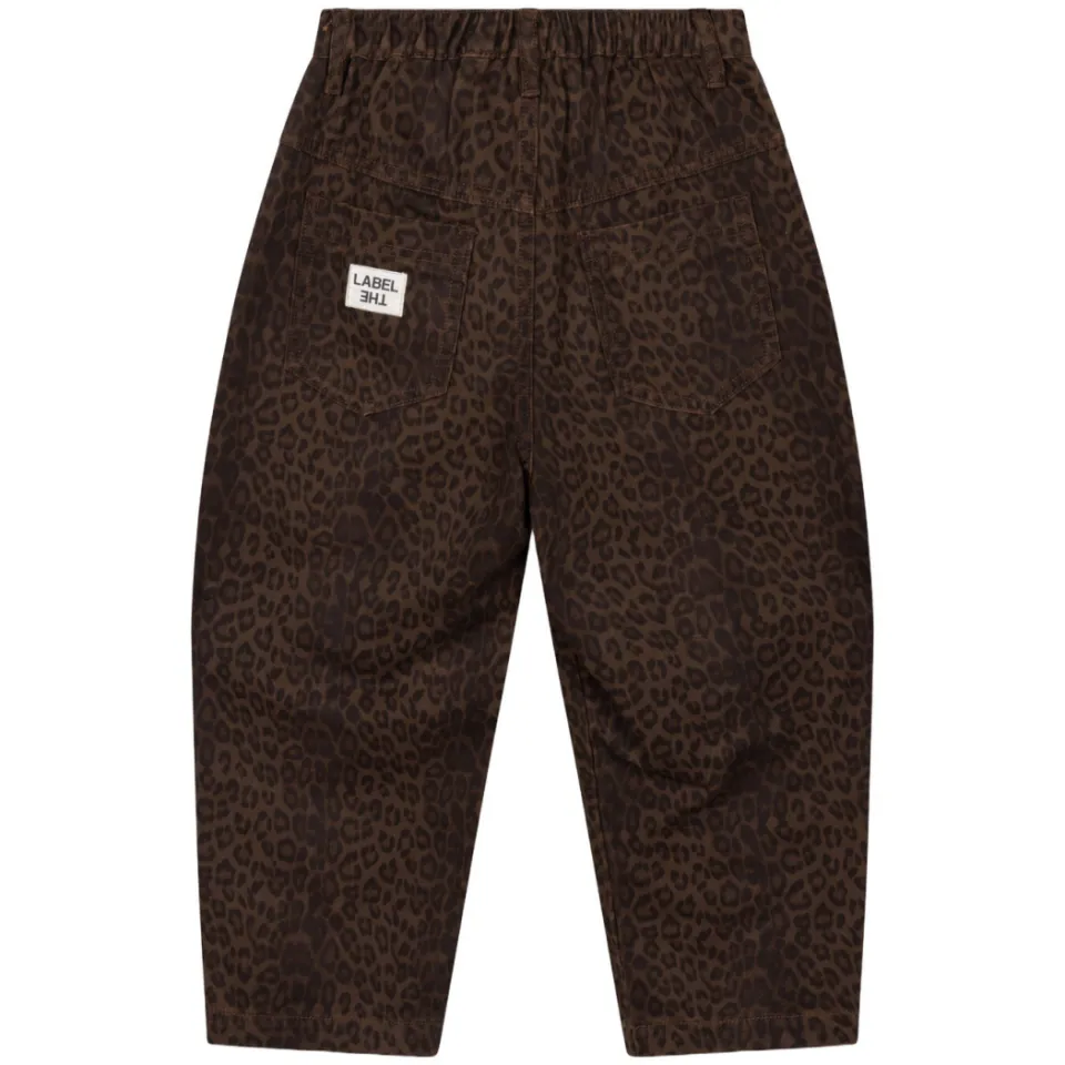 Alix The Label Alix Mini barrel jeans met panterprint - bruin, foto 3