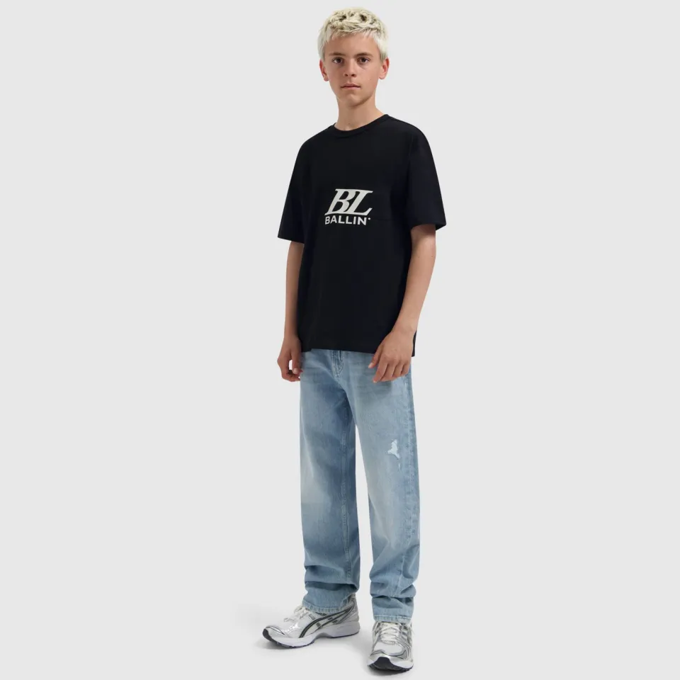 Ballin The Luke loose fit jeans met slijtage - lichtblauw Light blue