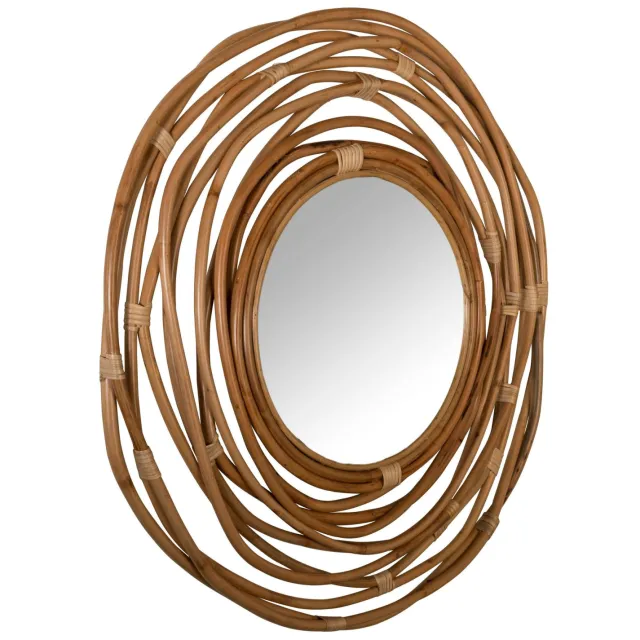 Dutchbone spiegel Kubu (75 x 75 x 3.20 cm) Bruin