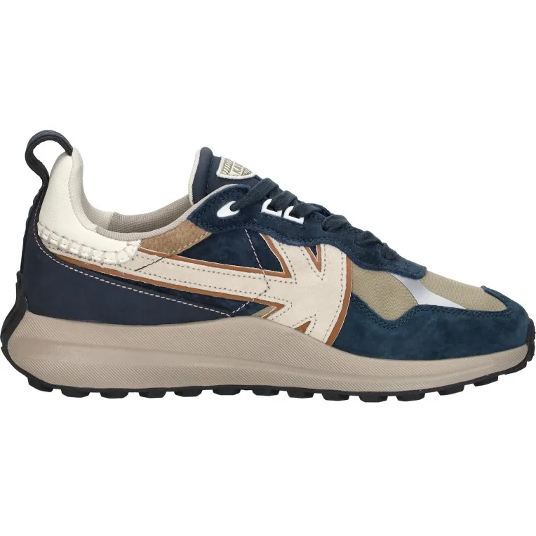 Kaotiko Vancoouver Artisan lage sneakers blauw