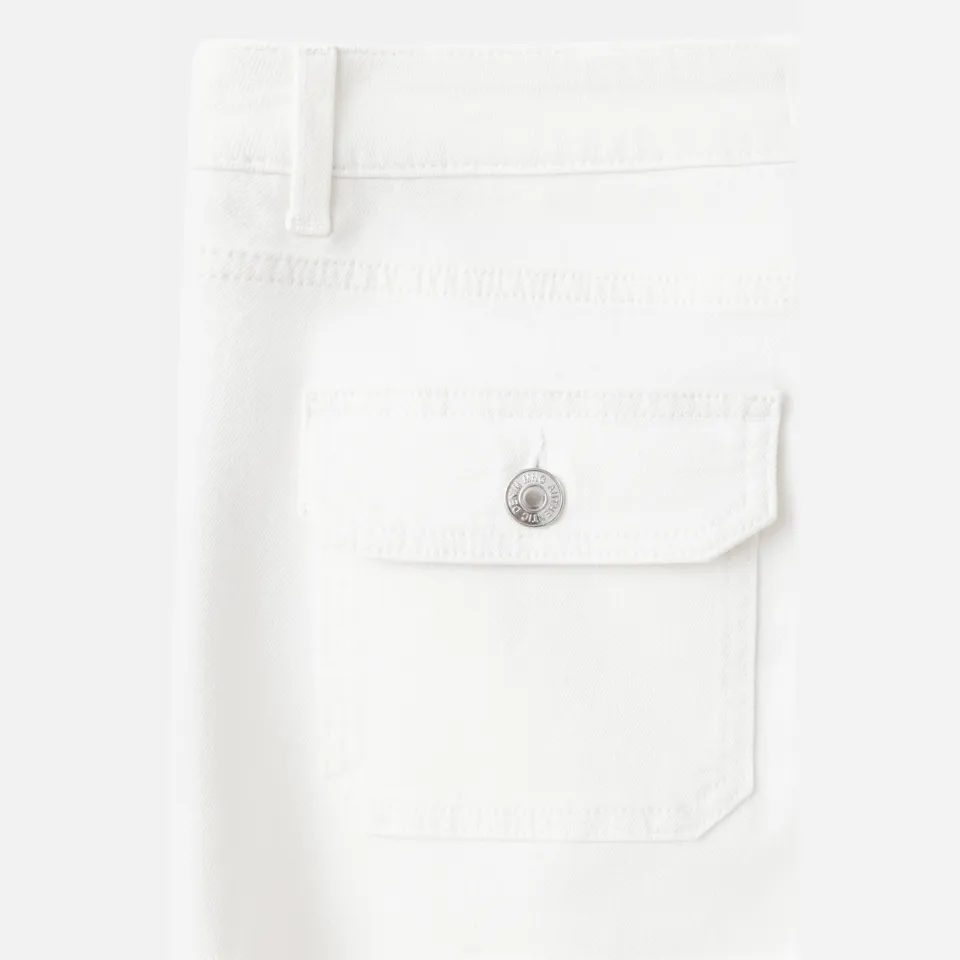 Mango TEEN wide leg jeans - wit, foto 6