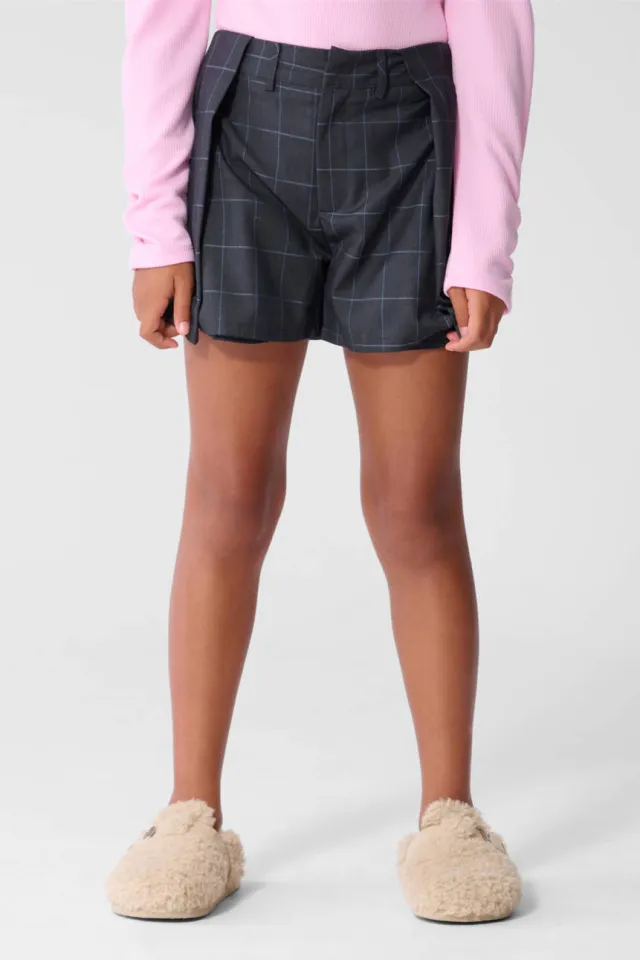 Shoeby geruite korte broek grijs, foto 6