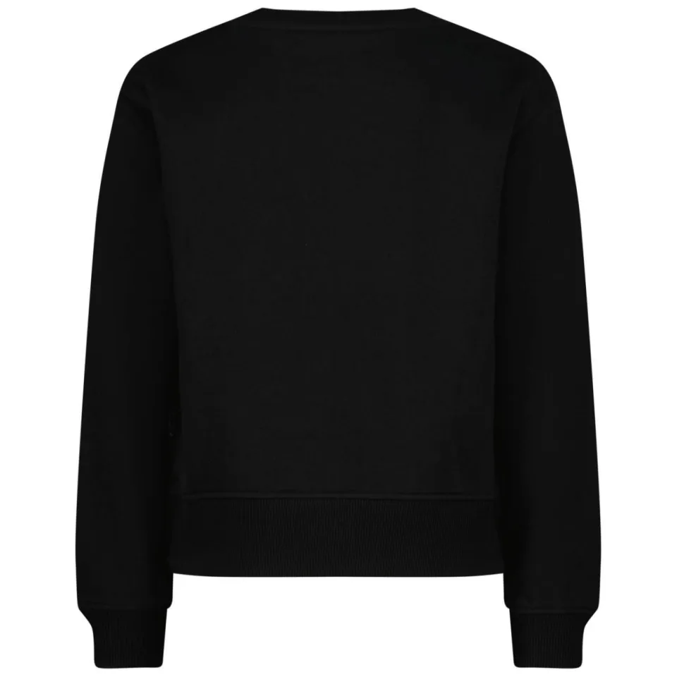 Vingino rechtvallende sweater met strass-steentjes en tekst - zwart, foto 4