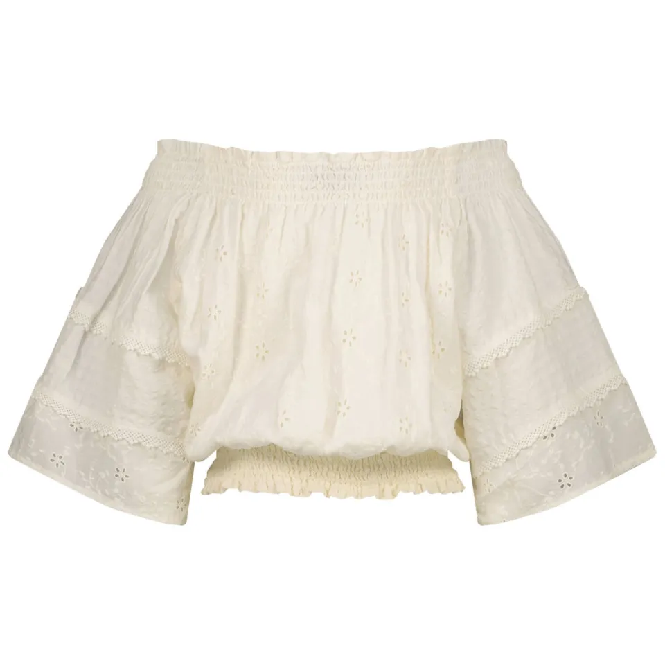 Vingino Lilianne off shoulder top wit, foto 4