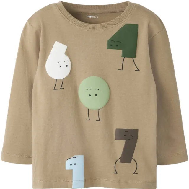 NAME IT MINI longsleeve met print zand, foto 2