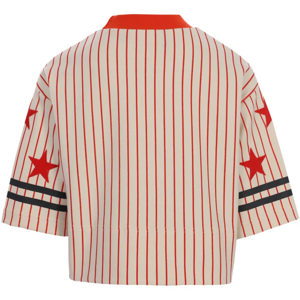 LOOXS 10sixteen gestreept t-shirt ecru/rood, foto 4