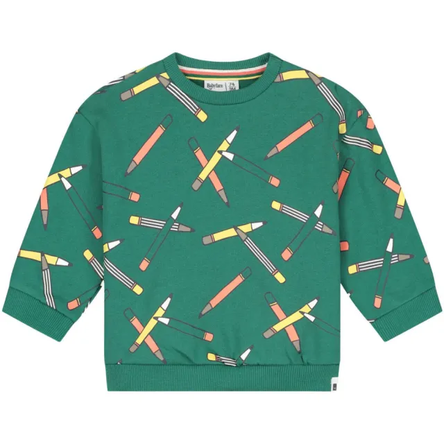 Babyface sweater met print - groen