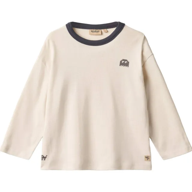 Wheat rechtvallende longsleeve met print ecru, foto 2