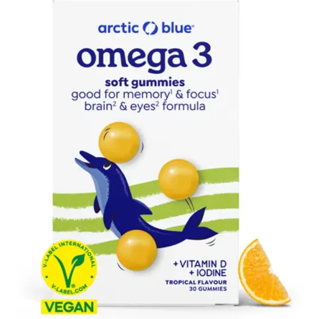 Arctic Blue Omega-3 Vitamine D & Iodine Tropical 30 gummies