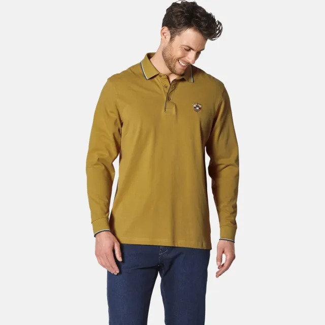 Babista regular fit polo Plus Size - oker