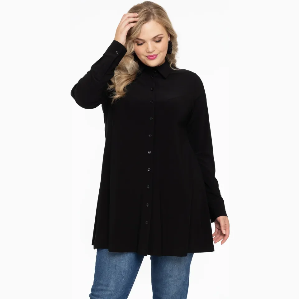 Yoek A-lijn blouse zwart