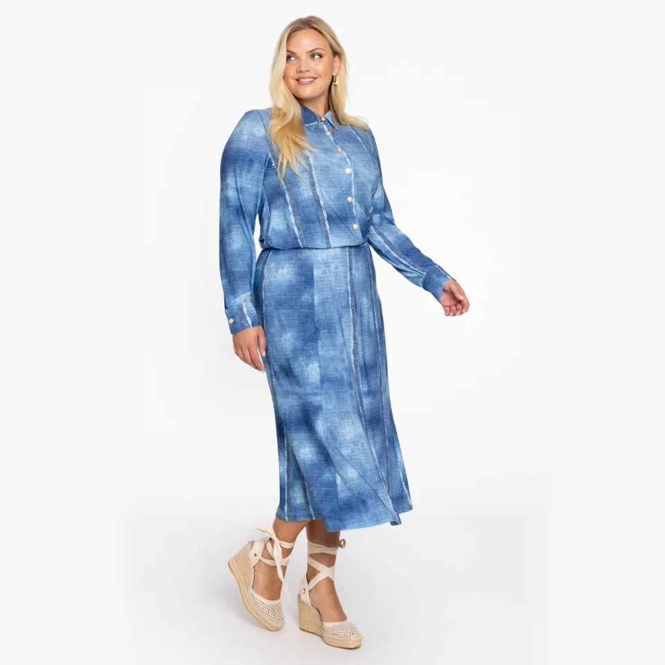 Yoek A-lijn rok blauw, foto 2