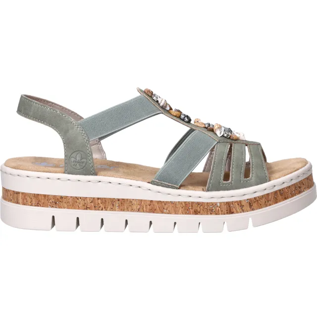 Rieker F-leest sandalen groen