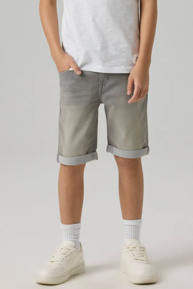 NAME IT NKMSOFUS jeansshort grijs, foto 6