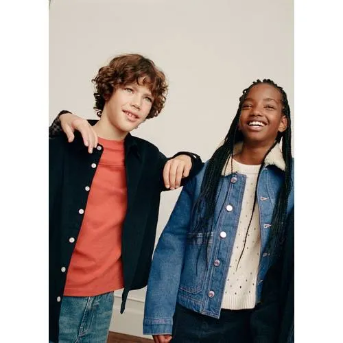 Mango Kids corduroy casual overhemd - marineblauw, foto 4