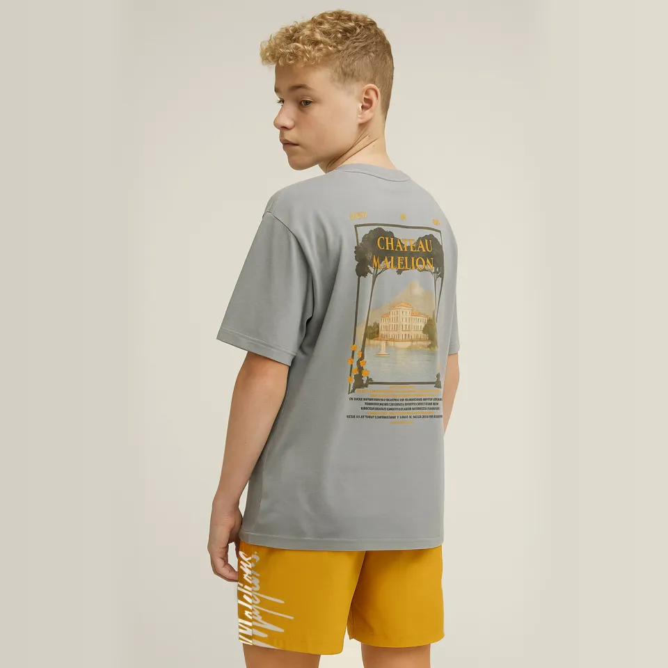 Malelions T-shirt grijsblauw, foto 5