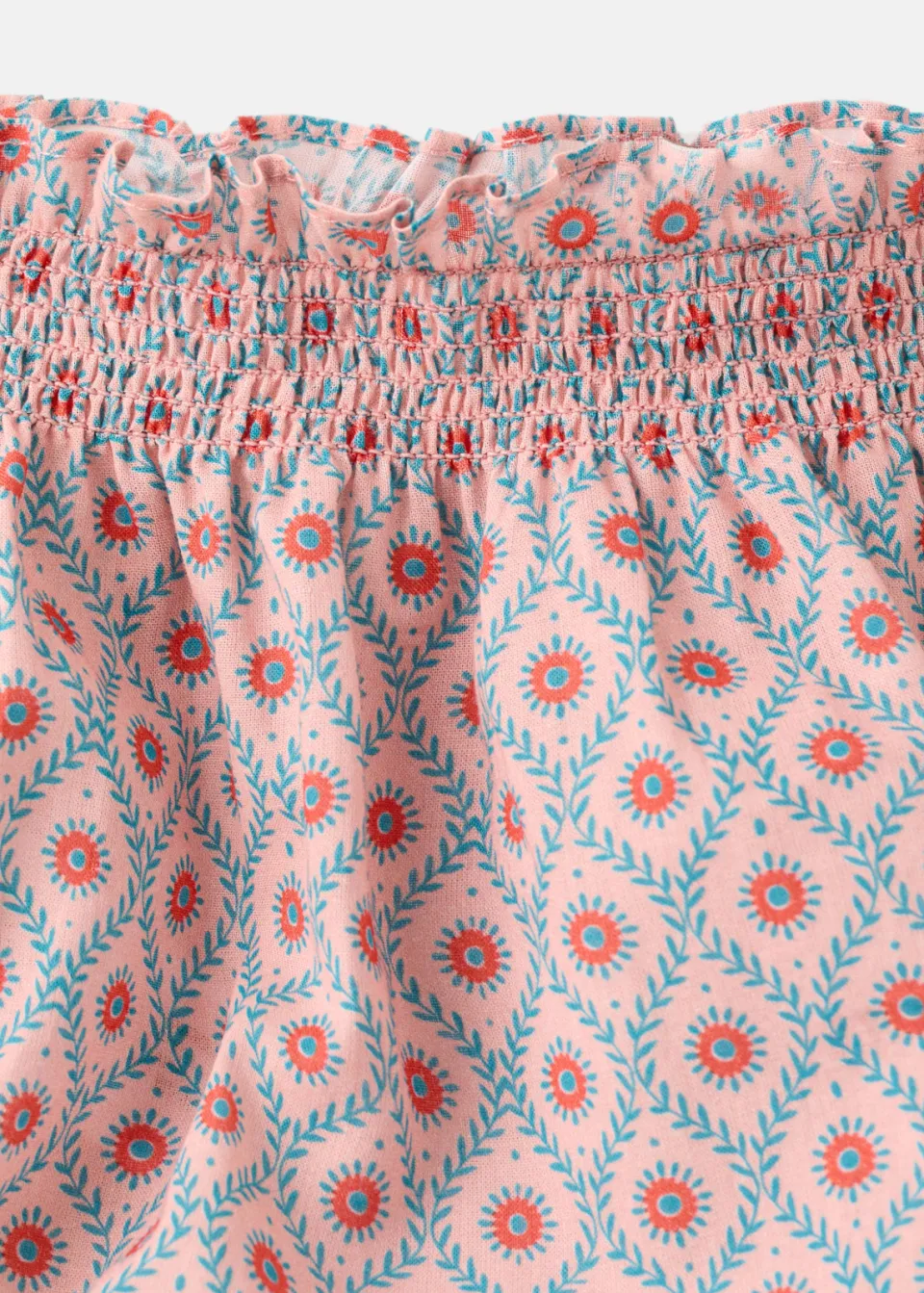 Mango Kids korte jurk met print en ruches roze, foto 5
