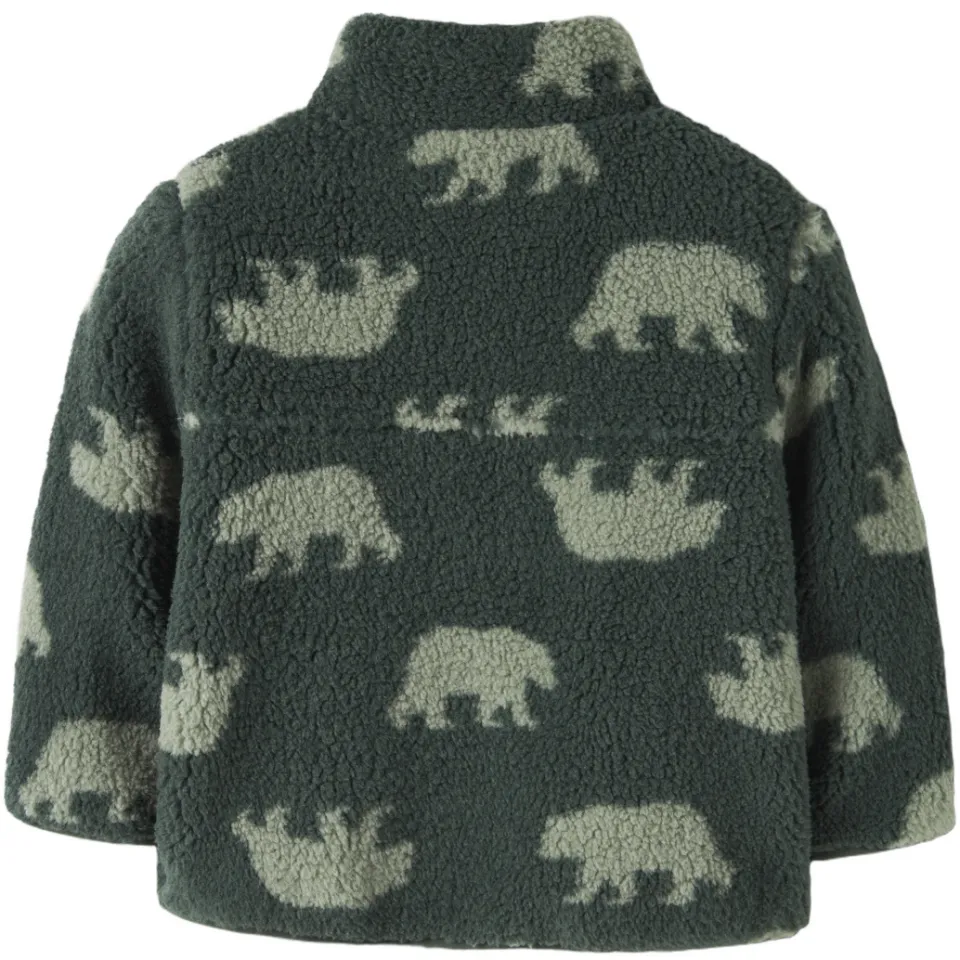 NAME IT MINI teddy jas groen, foto 4