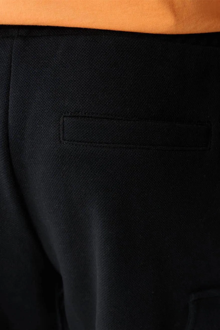 Shoeby cargo sweatshort zwart, foto 7