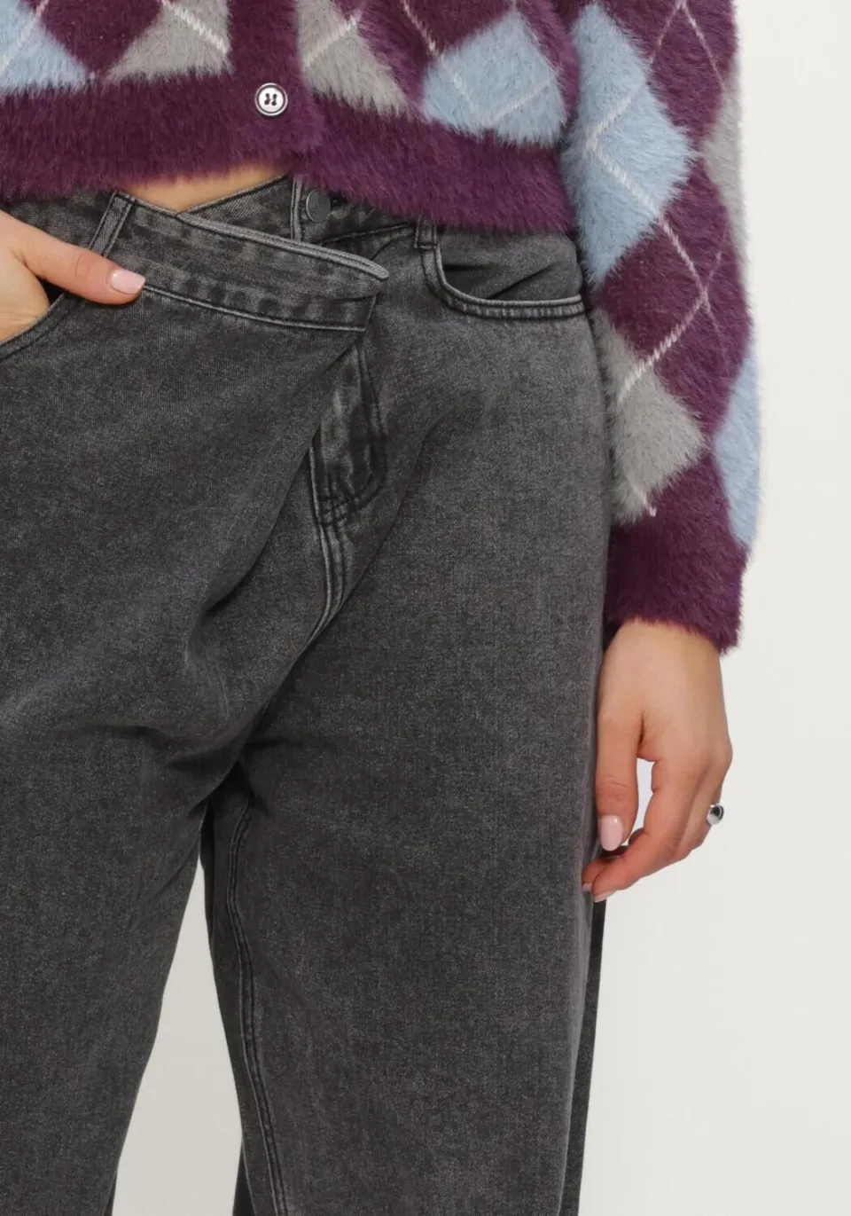 Refined Department Dames Jeans Ladies Woven Denim Jelene - Grijs, foto 4
