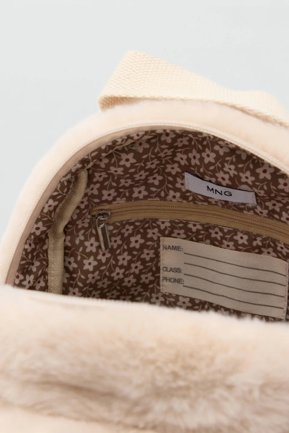 Mango Kids kinderrugzak beige konijn, foto 4