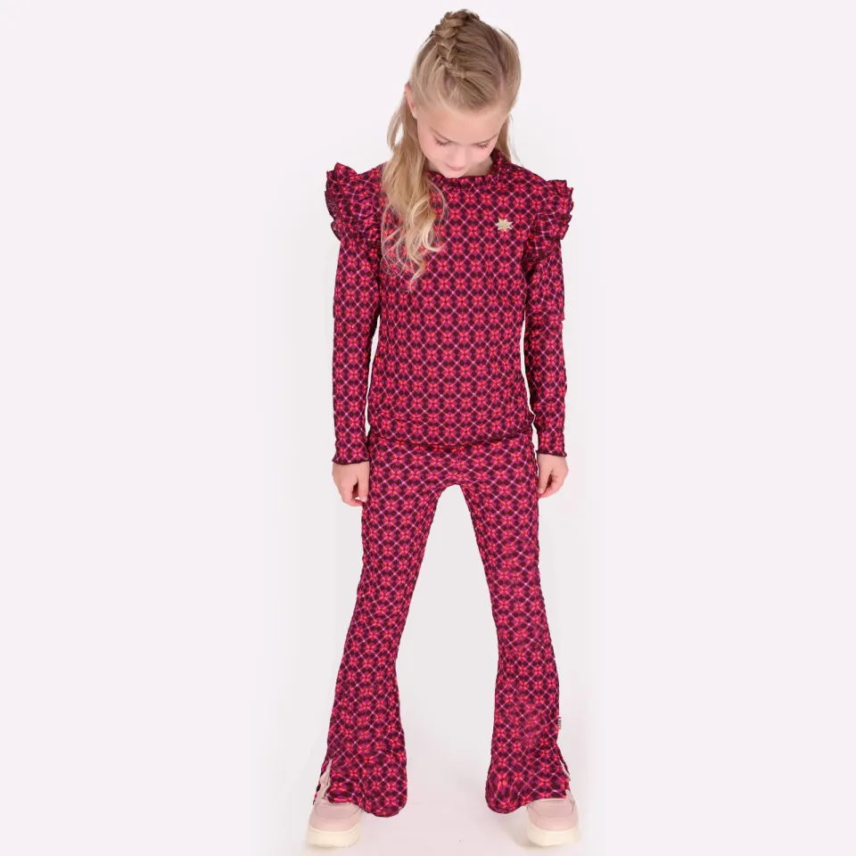 B.Nosy Tiff longsleeve met print donkerroze donkerroze/paars, foto 3